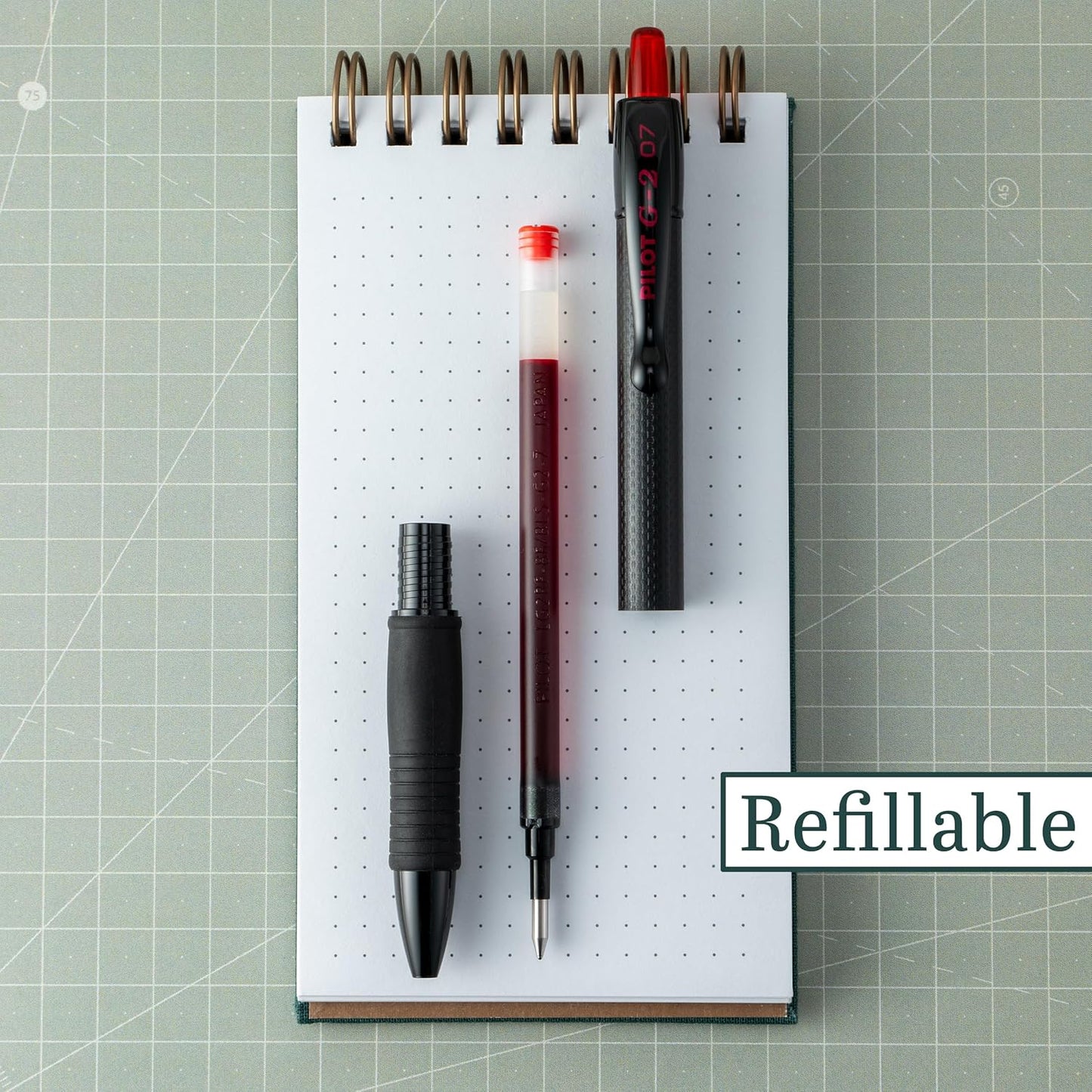 PILOT, G2 Edge Red Premium Gel Roller Pens, Sensory Writing Experience, 8ct box, Fine Point 0.7 mm