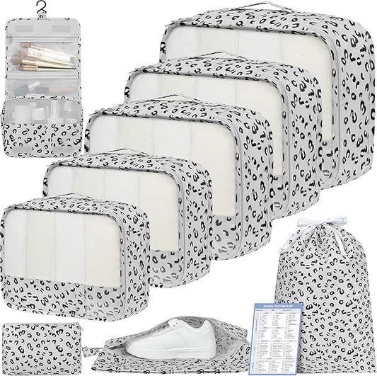 BAGAIL 9 Set Packing Cubes Luggage Packing Organizers for Travel Accessories