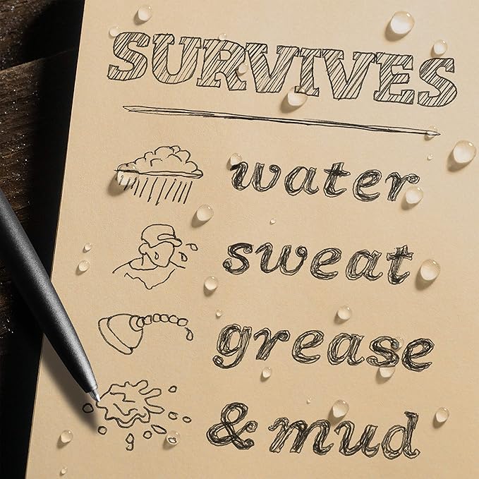 Rite in the Rain Weatherproof Top Spiral Notebook, 3" x 5", Duck Camo Cover, Universal Pattern, 3 Pack (No. DC935T-3)