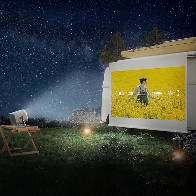 Hisense M2 Pro, Triple Laser Smart Portable Lifestyle Projector, 4K UHD, 65” – 200”, 1,300 Lumens, Dolby Vision,Optical Zoom, Intelligent Screen Adjustments, Vidaa OS, Netflix Included (2025 Model)