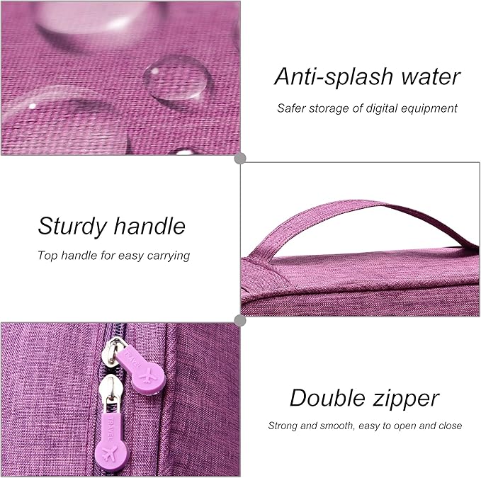 Electronics Organizer Travel Universal Cable Organizer Bag Waterproof Electronics Accessories Storage Cases for Cable, Charger, Phone, USB, SD Card, Hard Drives, Power Bank, Cords