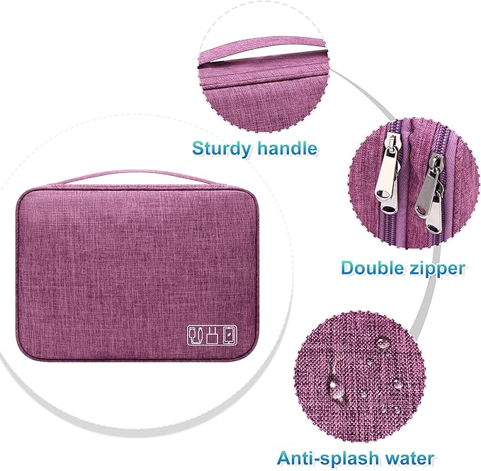 CILLA Electronics Organizer Travel, Travel Cord Organizer Case, Compact Electronics Accessories Bag for Cable, Cord, Charger, Phone