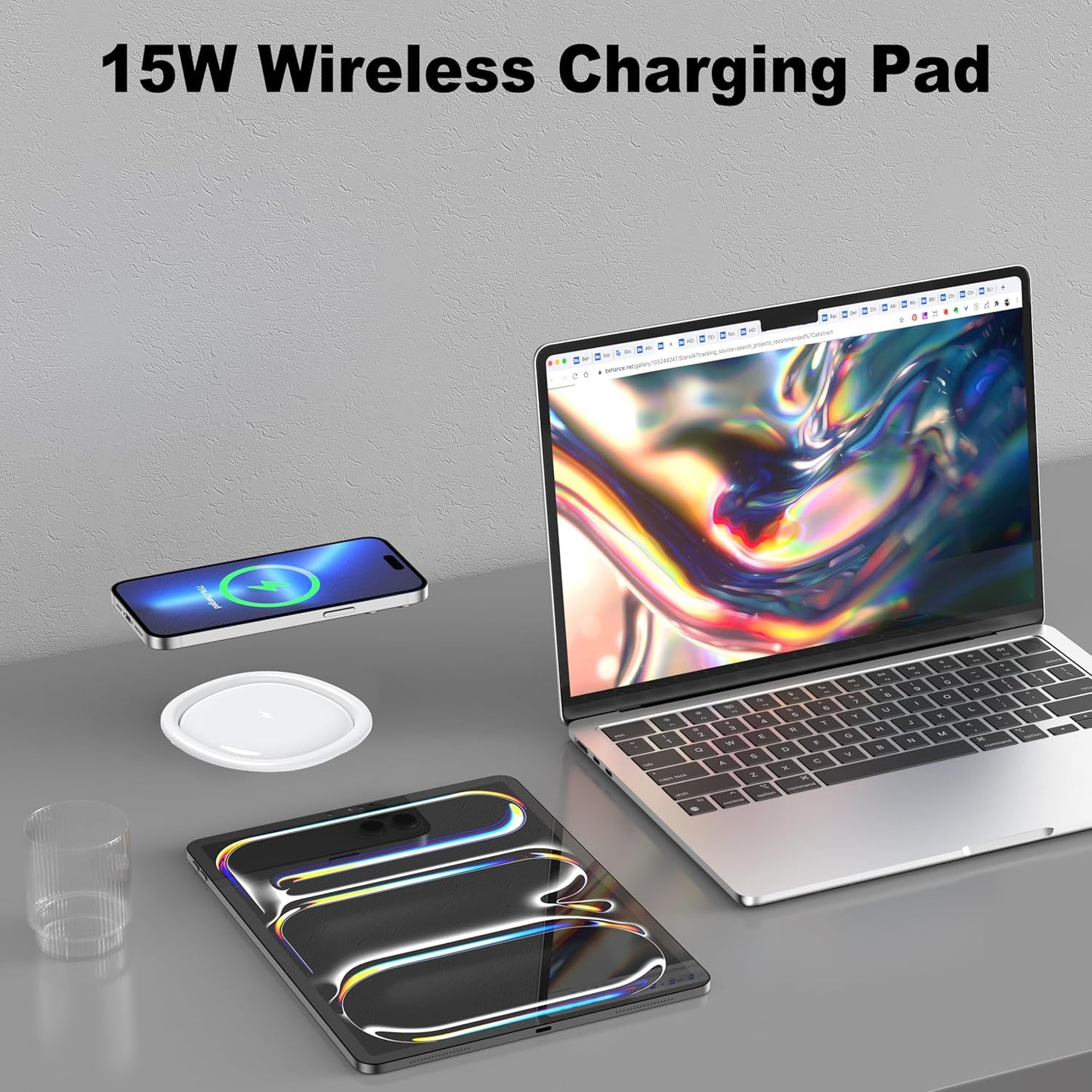 Jgstkcity Pop up Outlet for Countertop,65W USB C Fast Charging,15W Wireless Charger,13-in-1 Kitchen Island Electrical Power Station,4 USB,8 Outlets,15A Surge Protector,3.15'' Hole,ETL Listed