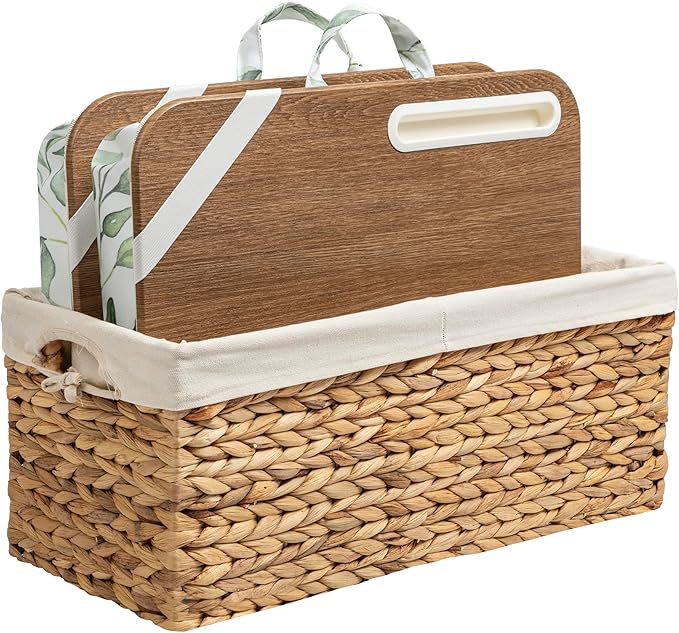 LAPGEAR Designer Lap Desk 2-Pack with Storage Basket, Phone Slot & Device Ledge – Watercolor Leaves – Fits Laptops up to 15.6" – Style No. 70412