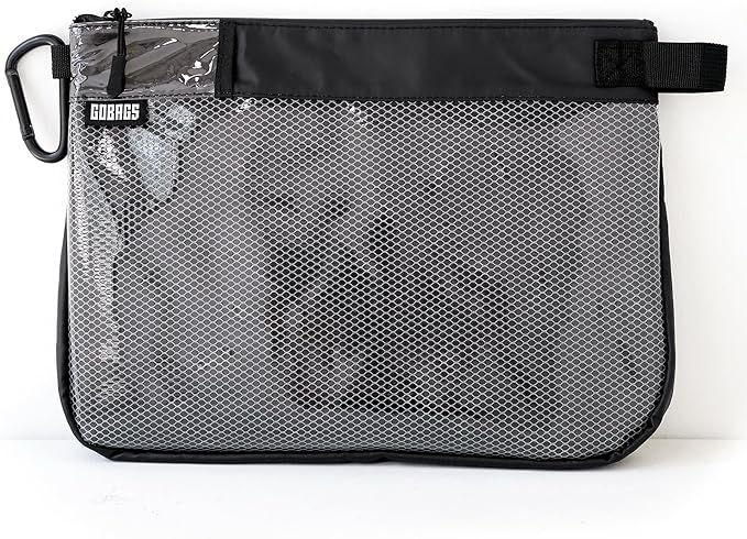 GOBAGS Production Zipper Bags - Electronics & Camera Accessories Bag - Cable organizer, Gear Accessory Pouch, Travel Camera Essentials (Large, Black)