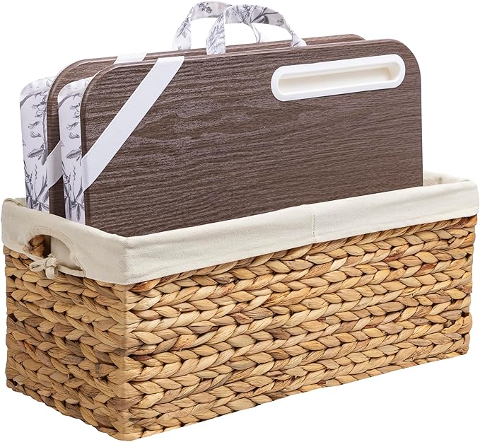 LAPGEAR Designer Lap Desk 2-Pack with Storage Basket, Phone Slot & Device Ledge – Hummingbird Toile – Fits Laptops up to 15.6" – Style No. 70413