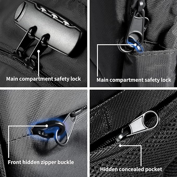 Tzowla 35 Liter Anti Theft with USB Charging Port Laptop Backpack