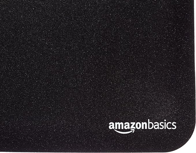 Amazon Basics Large Extended Computer Rectangular Mouse Pad, 16.7 x 35.7 inch, Black