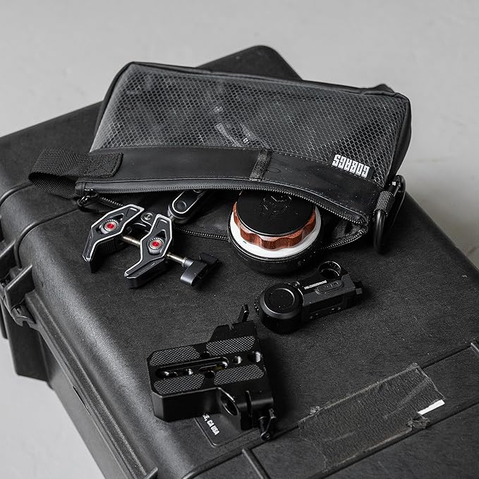 GOBAGS Production Zipper Bags - Electronics & Camera Accessories Bag - Cable organizer, Gear Accessory Pouch, Travel Camera Essentials (Small, Black)