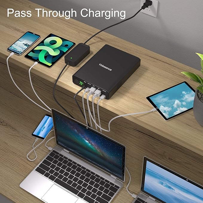 Power Bank with Dual USB-C Ports, 100W USB C Portable Laptop Charger, Fast Charging 64000mAh Battery Pack for Laptop, MacBook, Dell, IPad, HP, iPhone, Samsung Galaxy, Switch and More